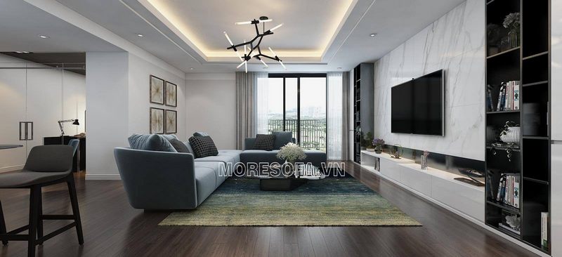 Nội thất phòng khách hiện đại với kiểu dáng đẹp.